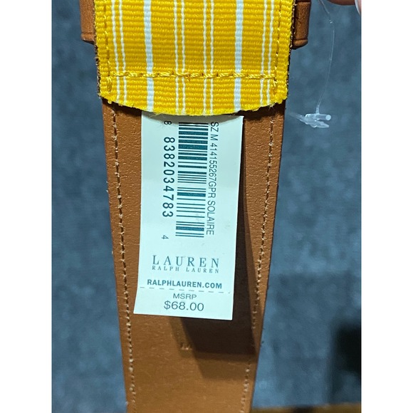 Vintage Lauren Ralph‎ Lauren Women\'s M Solaire Striped Fabric Belt Anchor Buckle main image 7